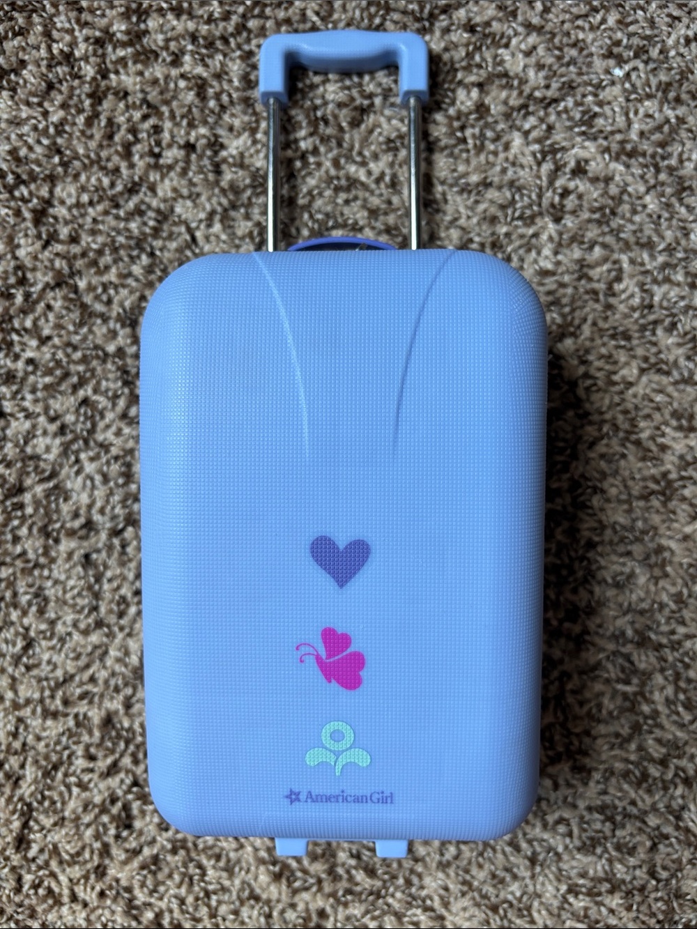AMERICAN GIRL Light Blue Doll Carry-On Suitcase